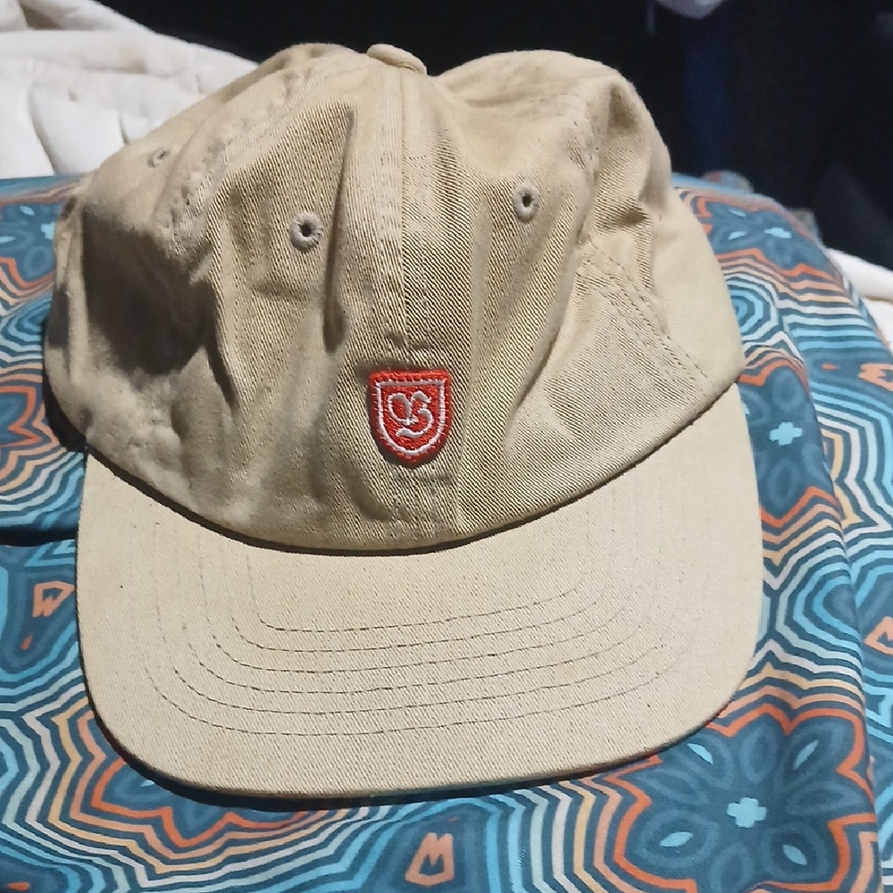Brixton Tan Cap with Red Label